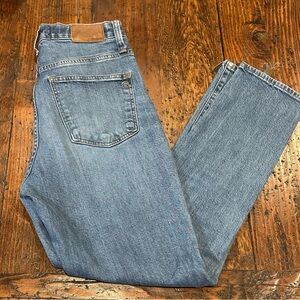 Madewell The High-Rise Slim Boyjean Classic Blue Denim Jeans